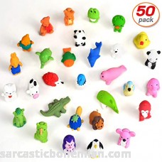 Yo-fobu 50 Pcs Pencil Erasers Animal Erasers 3D Cartoon Custom Shape Eraser Collection Party Favors Classroom Prizes | Carnival Gifts School Supplies B07L8BH7XJ